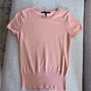 White House Black Market Blush Short Sleeve Sweater